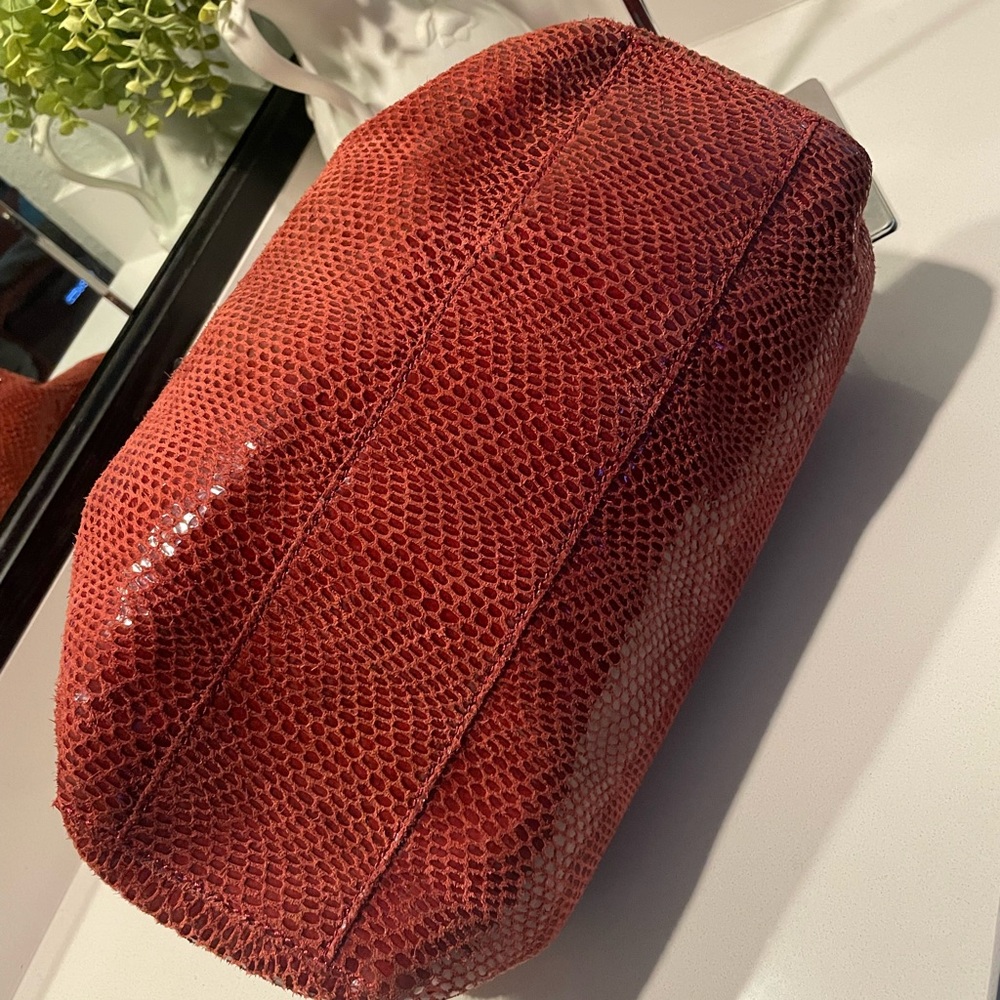 Sorial New York Red Snakeskin Shoulder Bag - Picture 9 of 15
